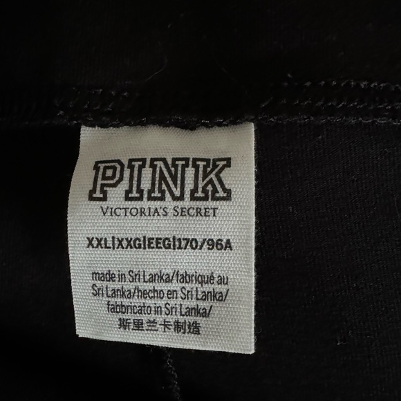 XXL Pink VS Leggings black with write stripes - Picture 4 of 4